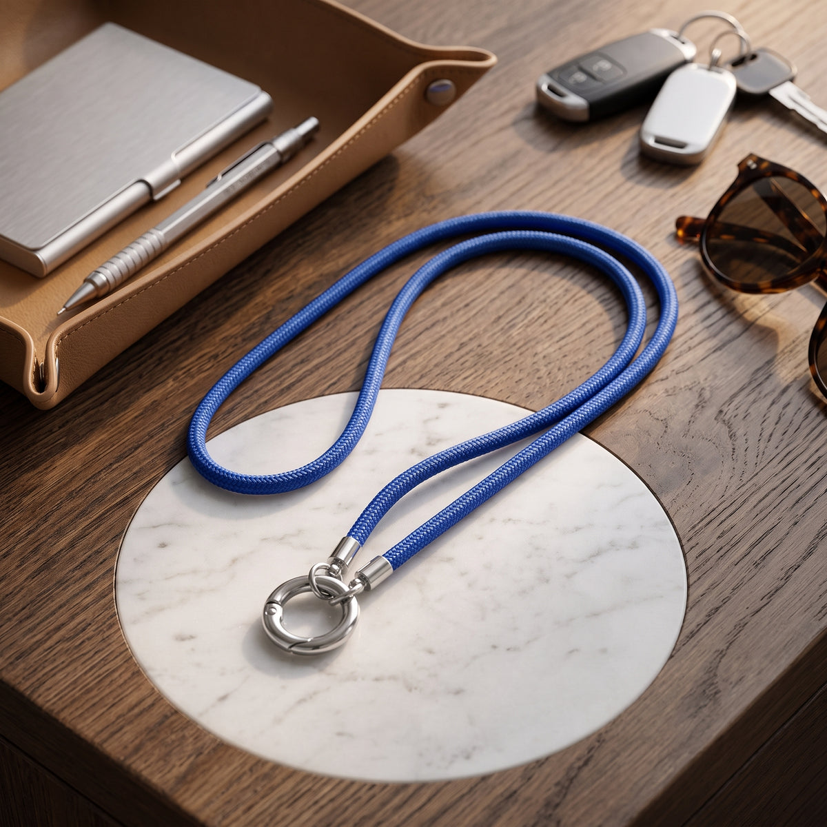 Everyday Luxe Eyewear Cord – Braided Nylon & Zinc Alloy Ring