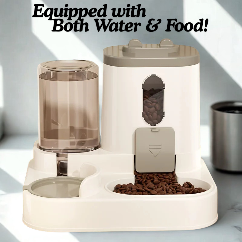 Automatic Pet Feeder With Water Fountain