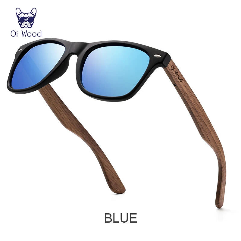 Oi Wood Natural Wooden Polarized Sunglasses