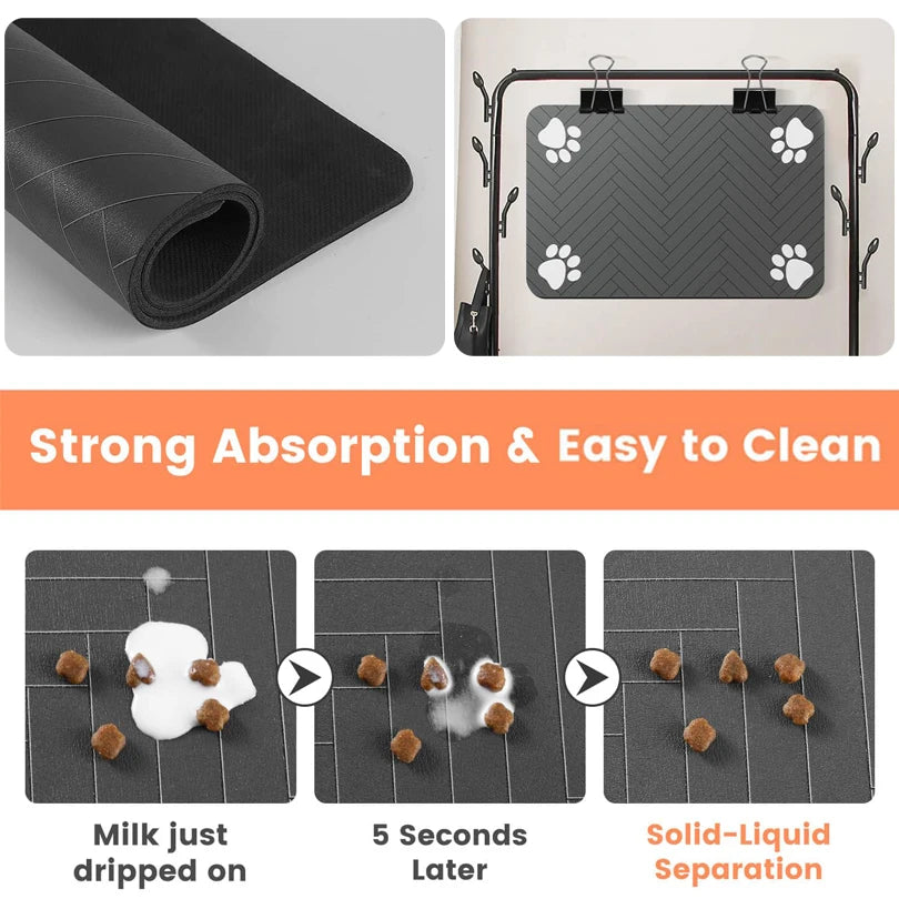 Quick Dry Placemat for Pet Food and Water Bowl