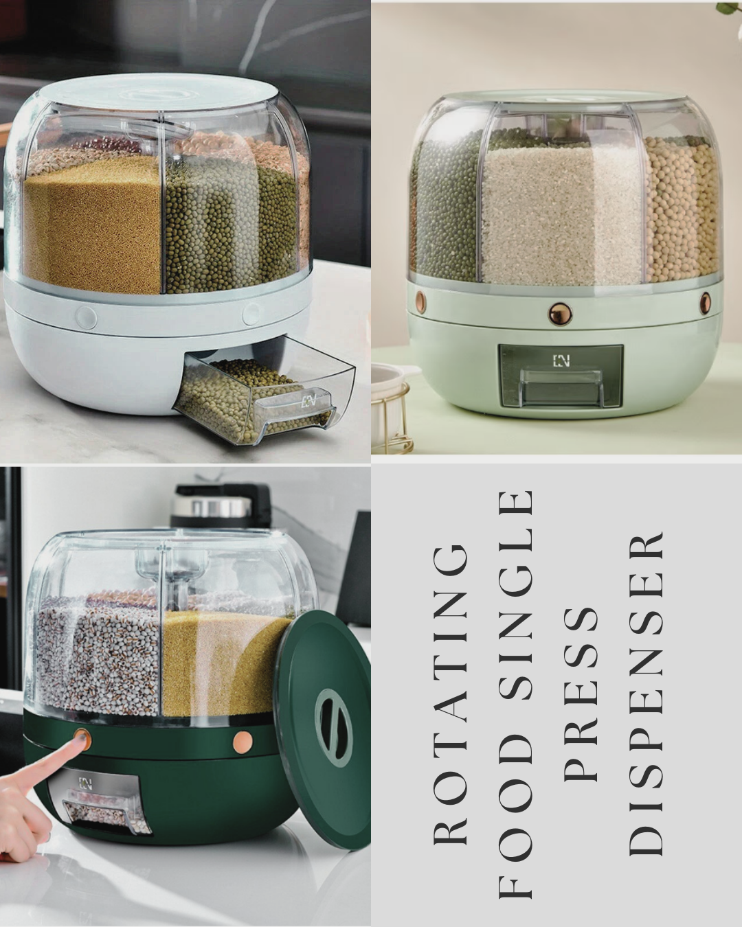 Rotating Food Single Press Dispenser