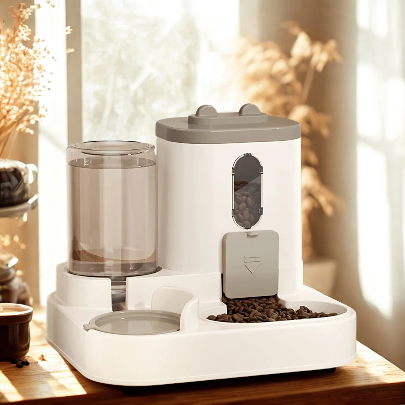 Automatic Pet Feeder With Water Fountain