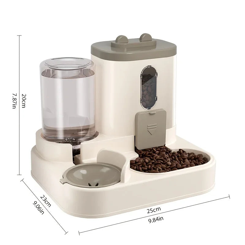 Automatic Pet Feeder With Water Fountain