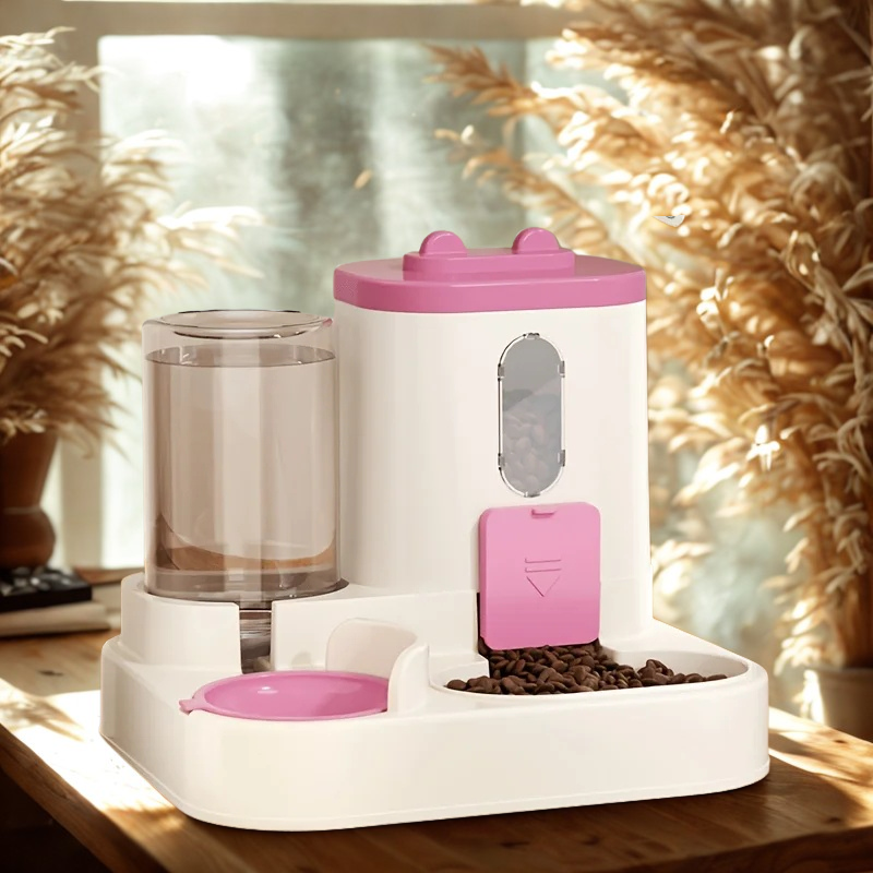 Automatic Pet Feeder With Water Fountain