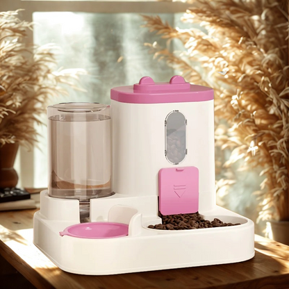 Automatic Pet Feeder With Water Fountain