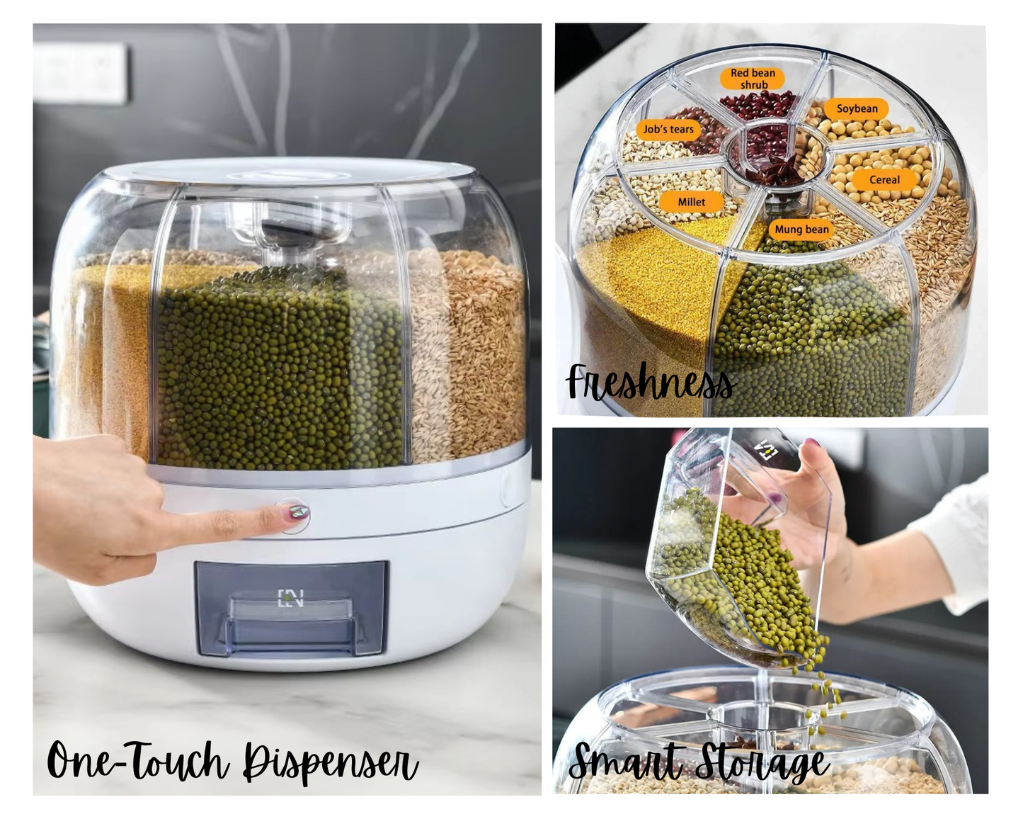 Rotating Food Single Press Dispenser
