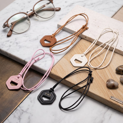 Universal Eyewear Neck Lanyard – Soft Microfiber Cord & Leatherette Retainer