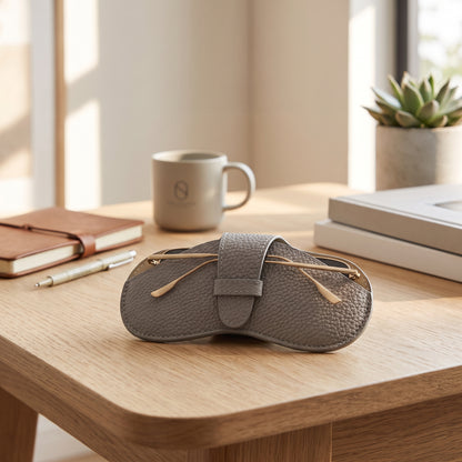 Portable Leather Sunglasses & Glasses Case – Lightweight Unisex Eyewear Protector