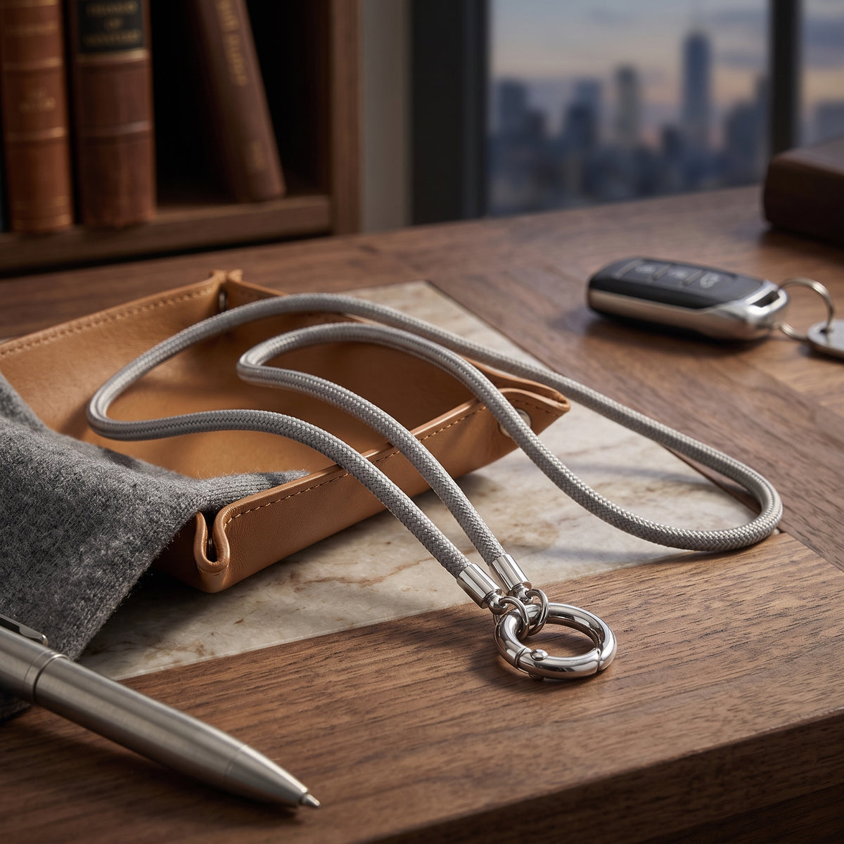 Everyday Luxe Eyewear Cord – Braided Nylon & Zinc Alloy Ring