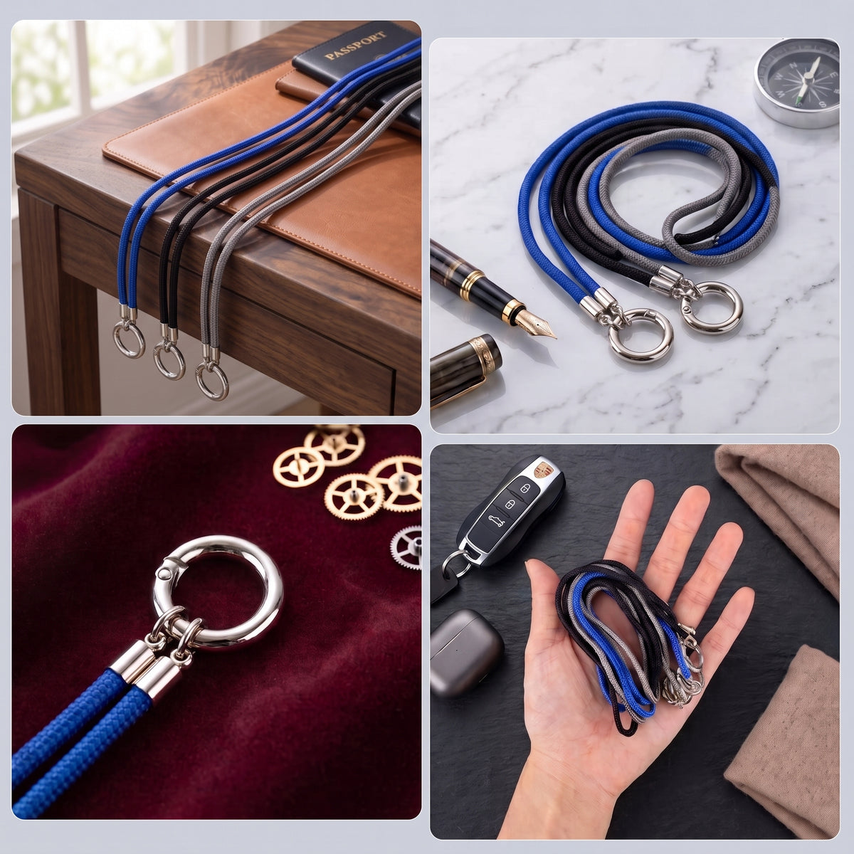 Everyday Luxe Eyewear Cord – Braided Nylon & Zinc Alloy Ring