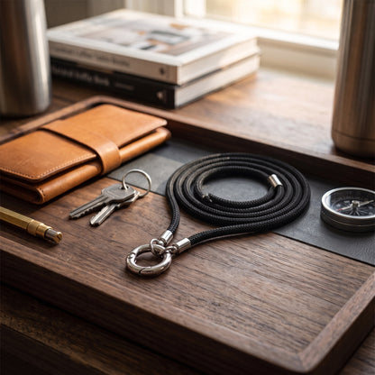 Everyday Luxe Eyewear Cord – Braided Nylon & Zinc Alloy Ring