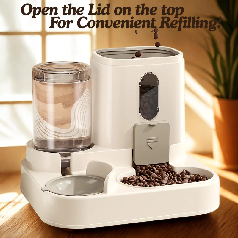 Automatic Pet Feeder With Water Fountain