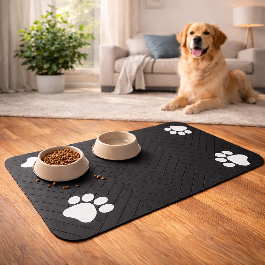 Quick Dry Placemat for Pet Food and Water Bowl