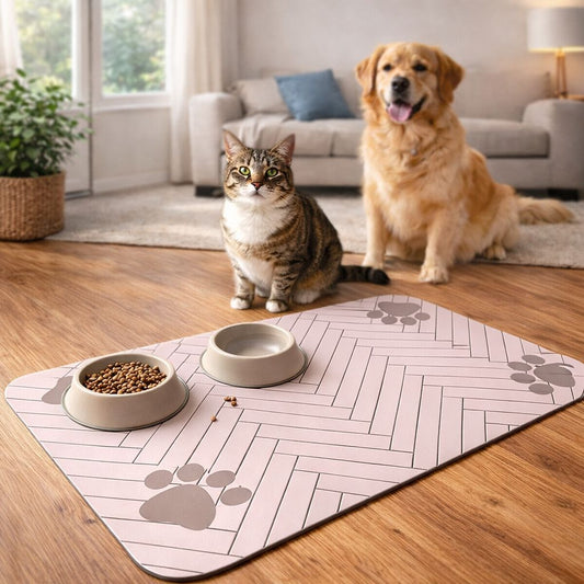 Quick Dry Placemat for Pet Food and Water Bowl