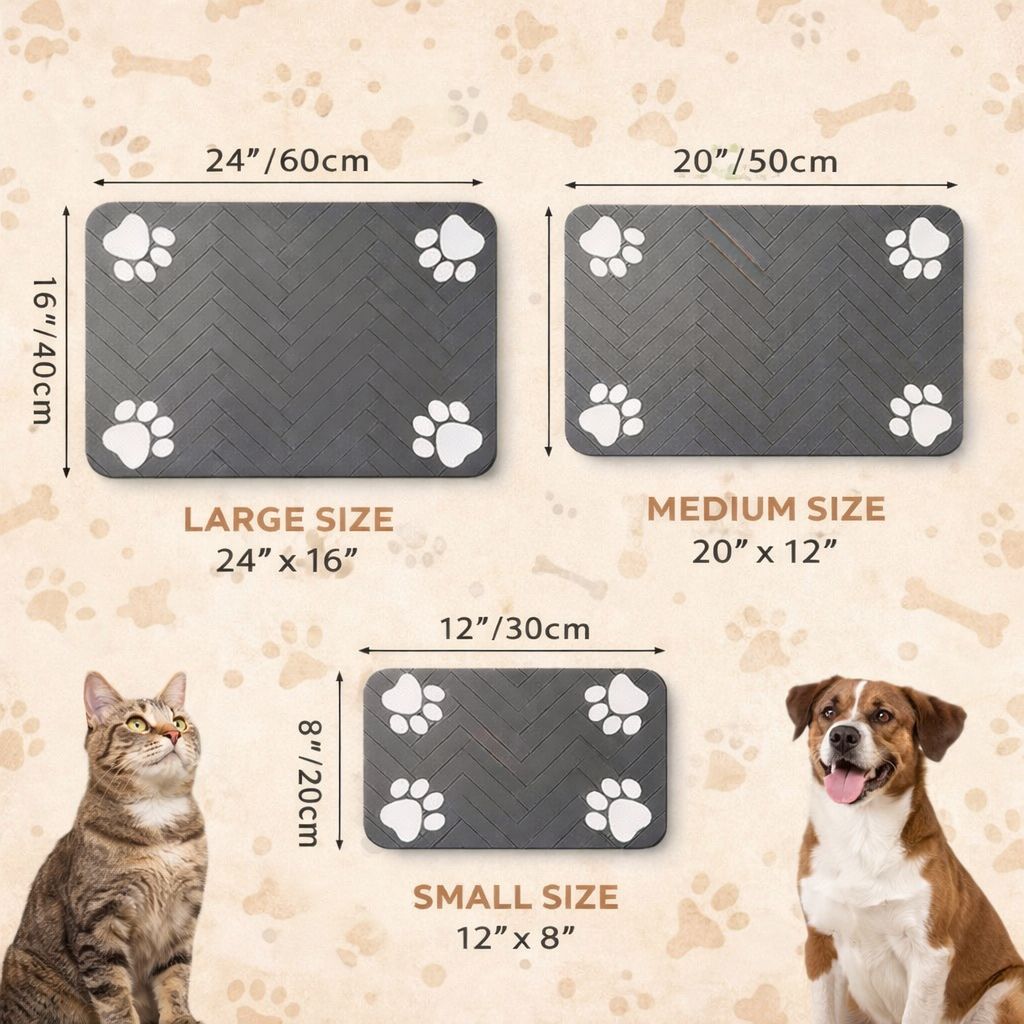 Quick Dry Placemat for Pet Food and Water Bowl