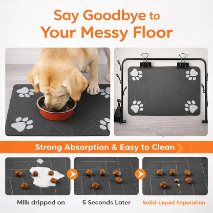Quick Dry Placemat for Pet Food and Water Bowl