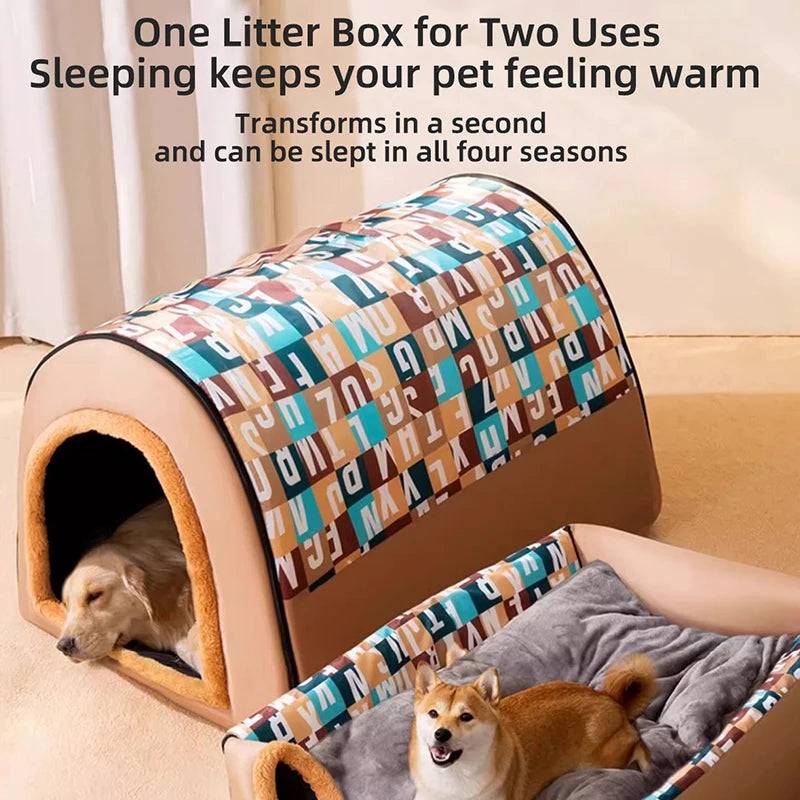 Cozy Indoor Dog House Tent – Soft, Stylish & Spacious