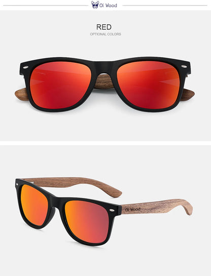 Oi Wood Natural Wooden Polarized Sunglasses