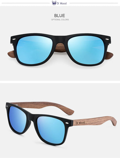 Oi Wood Natural Wooden Polarized Sunglasses
