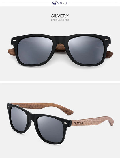 Oi Wood Natural Wooden Polarized Sunglasses