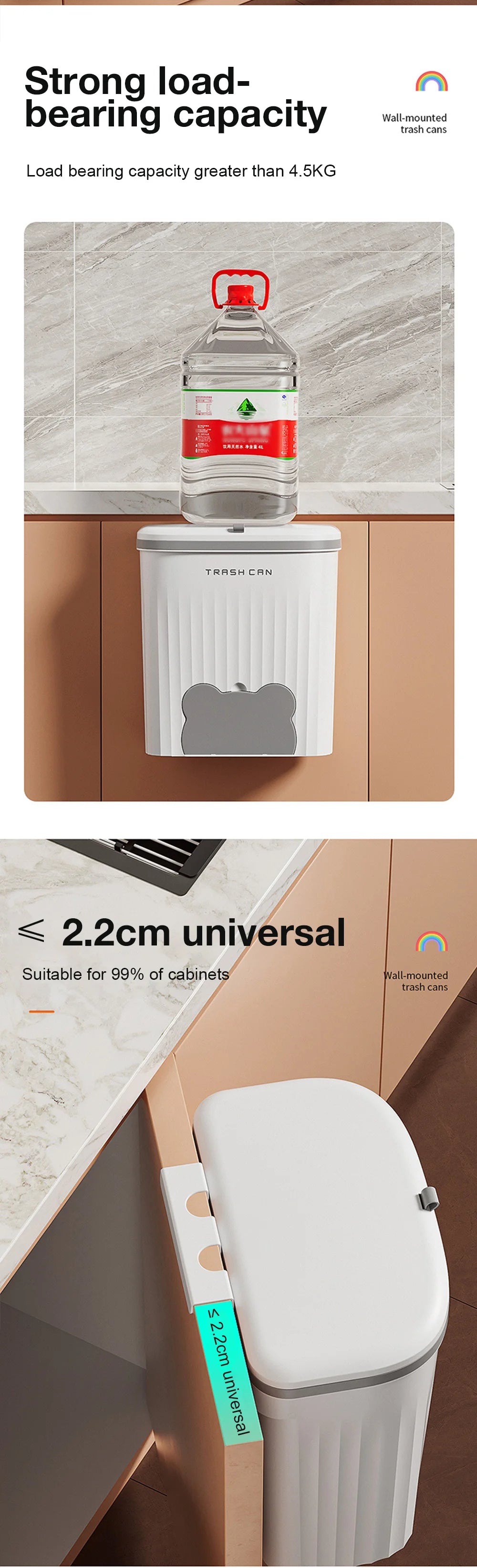 Clipped Or Mounted Waste Basket