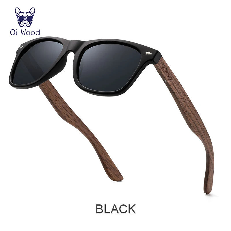 Oi Wood Natural Wooden Polarized Sunglasses