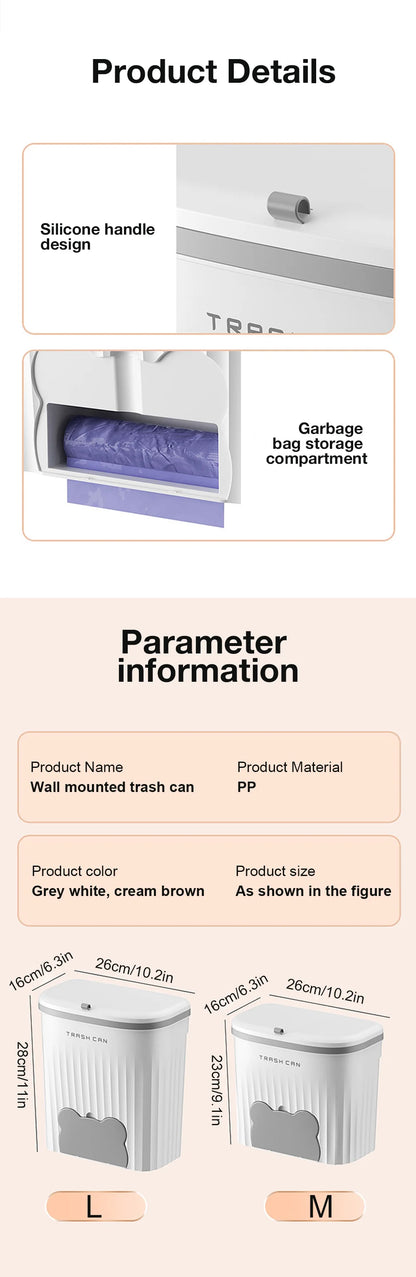 Clipped Or Mounted Waste Basket