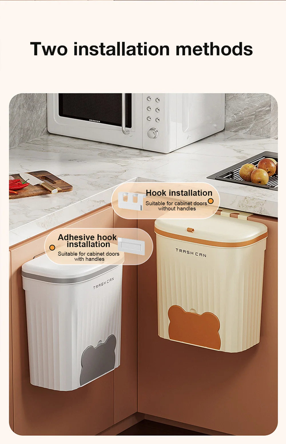 Clipped Or Mounted Waste Basket