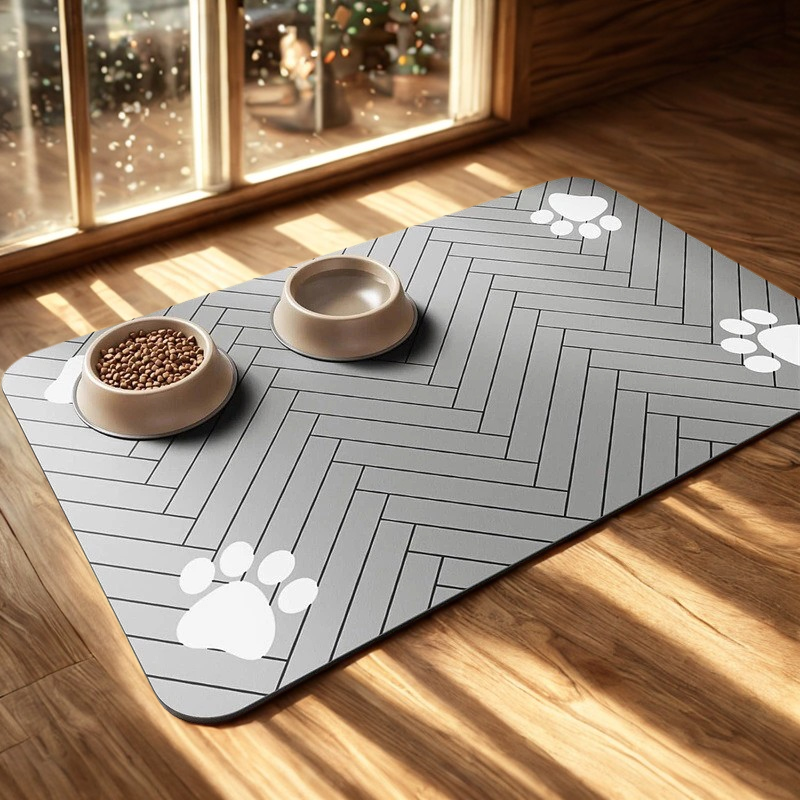 Quick Dry Placemat for Pet Food and Water Bowl